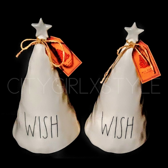 NWT RAE DUNN WISH CHRISTMAS CERAMIC TREE